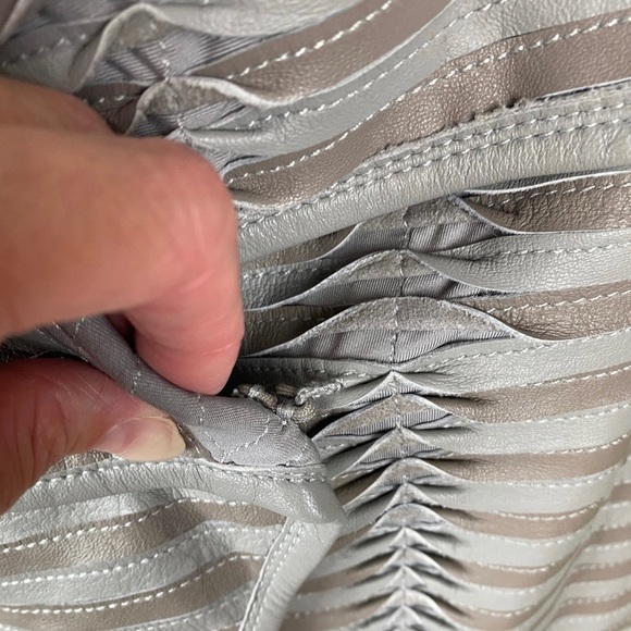 Plus Size 22W Leather Vest Shawl Collar Gray EUC GILI got it love it - Picture 5 of 12